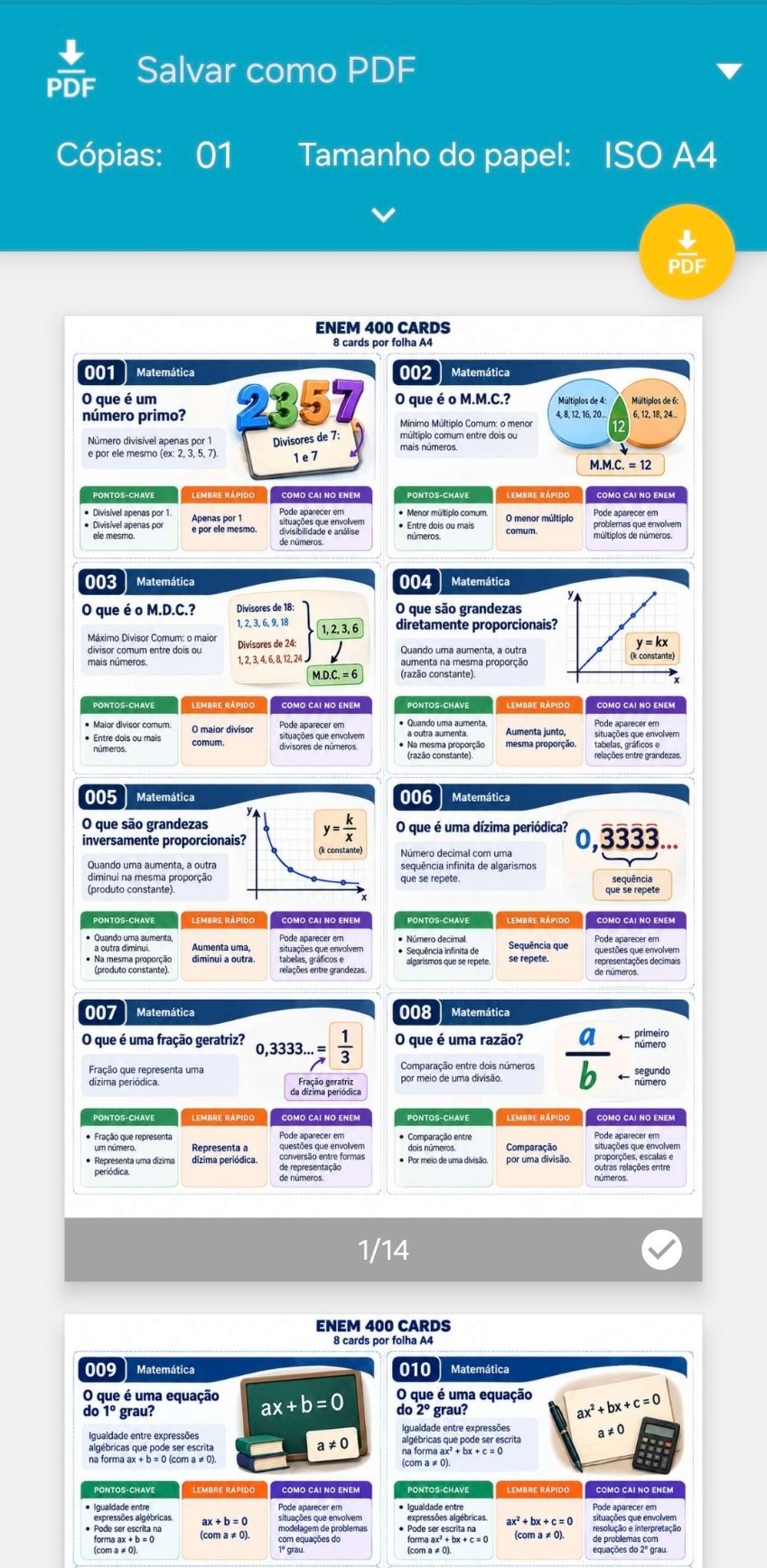 Material aberto em diferentes dispositivos